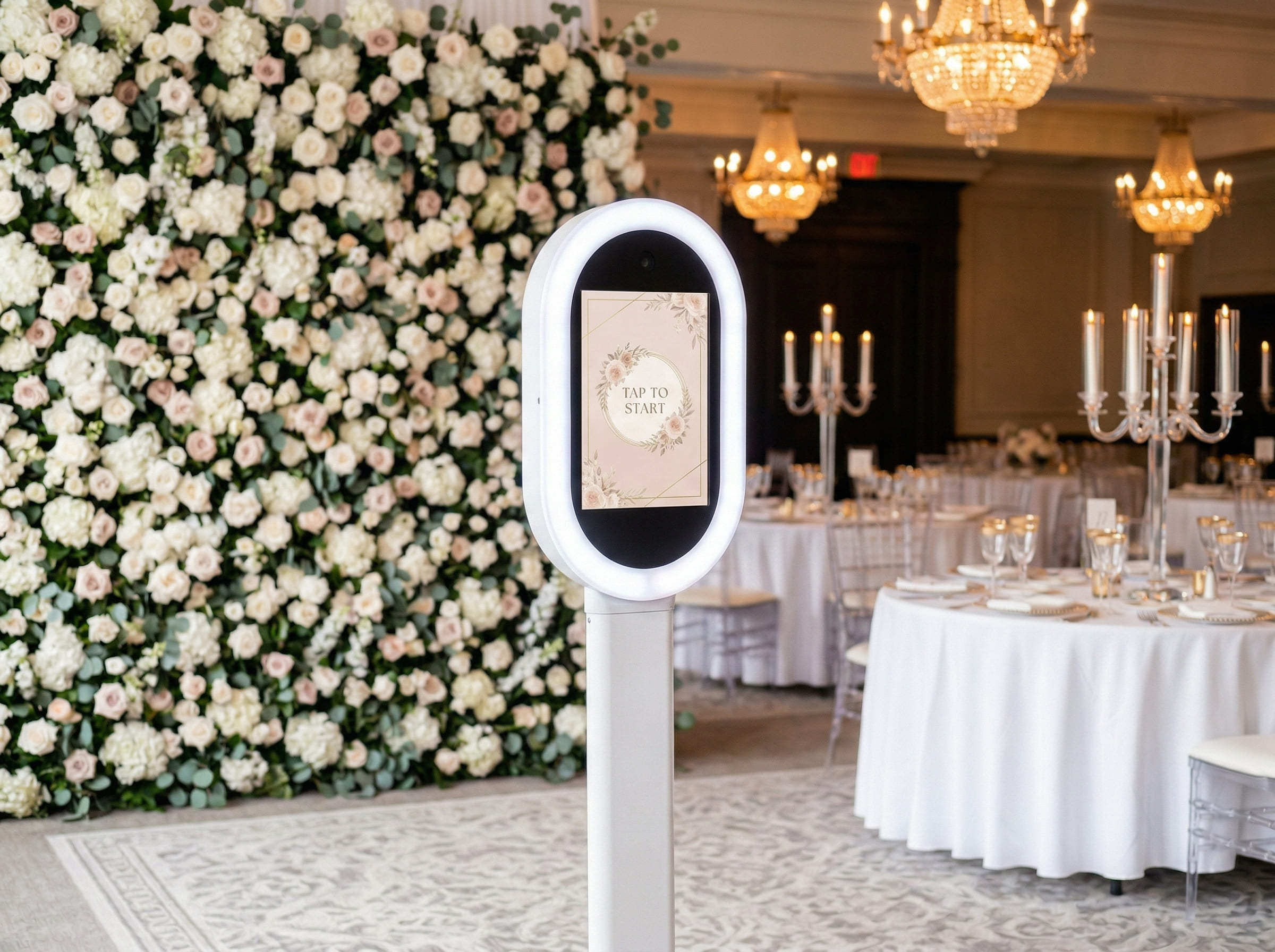 Compact Pole PhotoBooth in use at an event